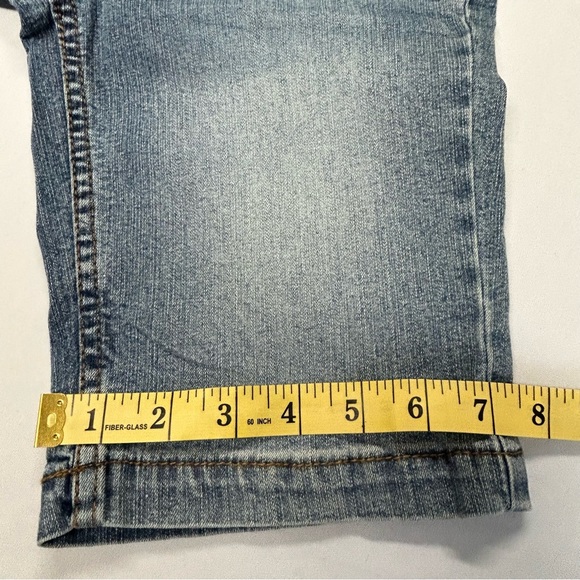 Girls Bermuda Denim Jean Shorts Size 12 Adjust Waist Belted Medium Wash Boho NWT - Picture 8 of 10